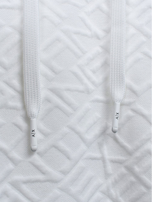 【ARMANI EXCHANGE】AX オールオーバージャカードロゴ プルパーカー